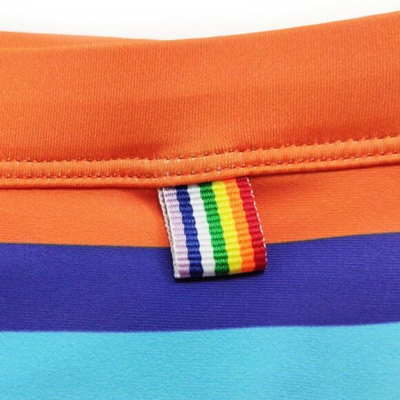 Men's Speedo Orange Stripes flattering fit swim briefs swimwear Size L - Picture 7 of 7